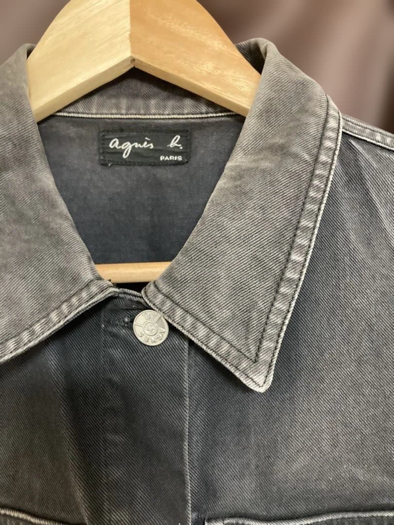 90s agnès b. denim jacket gray
