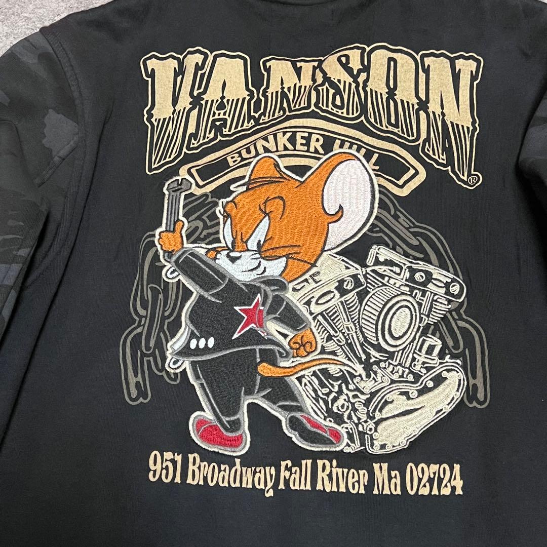 vanson トムとジェリー　コラボ　スタジャン　カモフラ　M