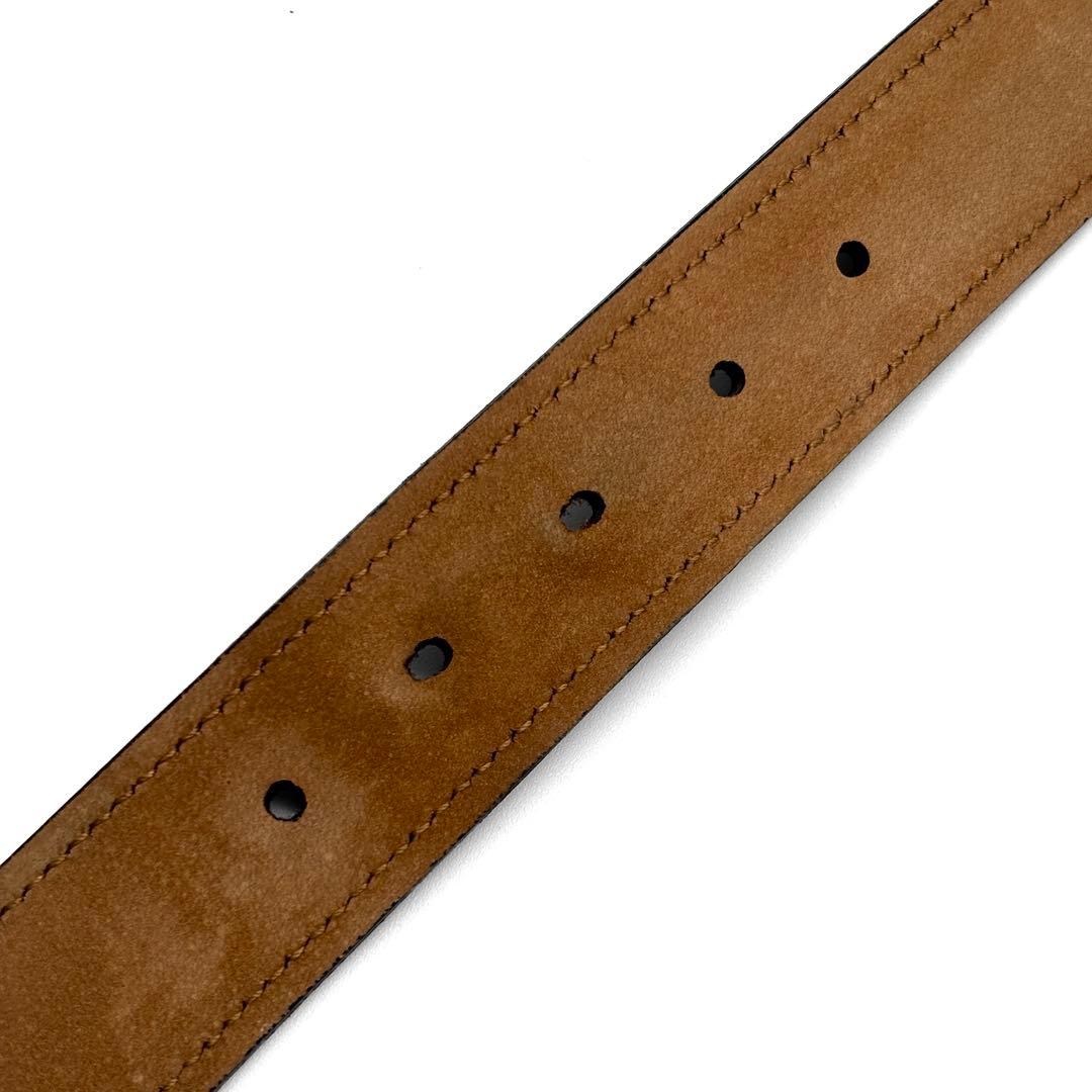 美品・正規品 PRADA プラダ ベルト ロゴバックル レザー メンズ ブラック