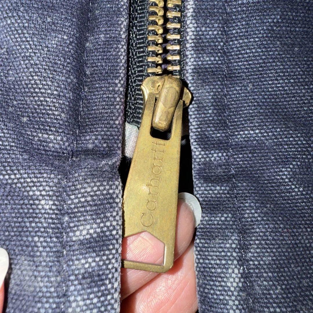 ガチャ様Carhartt カーハート　ダックベスト　企業ロゴ　USA製　XL