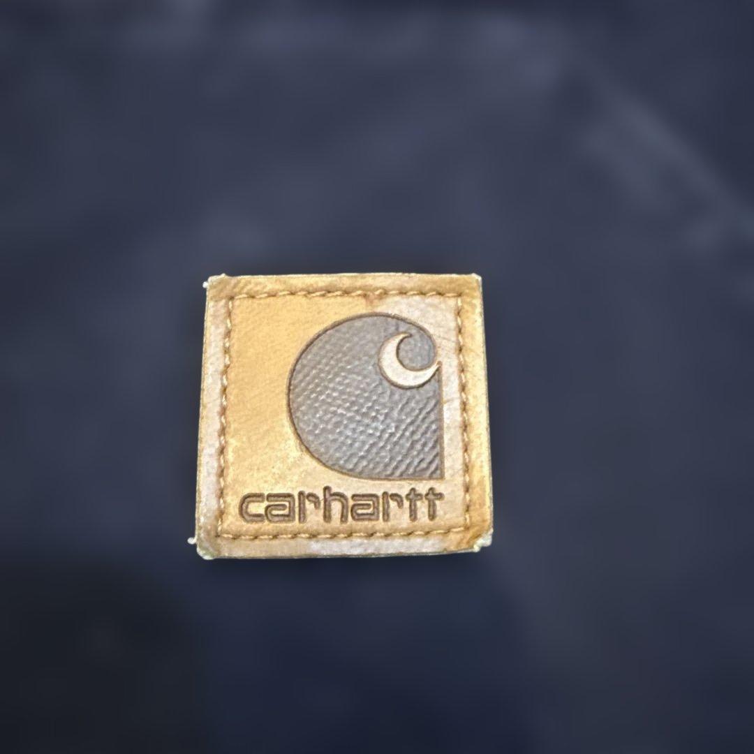 ガチャ様Carhartt カーハート　ダックベスト　企業ロゴ　USA製　XL