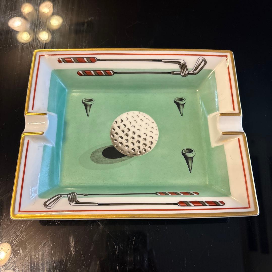 HERMÈS ゴルフデザイン 陶器灰皿