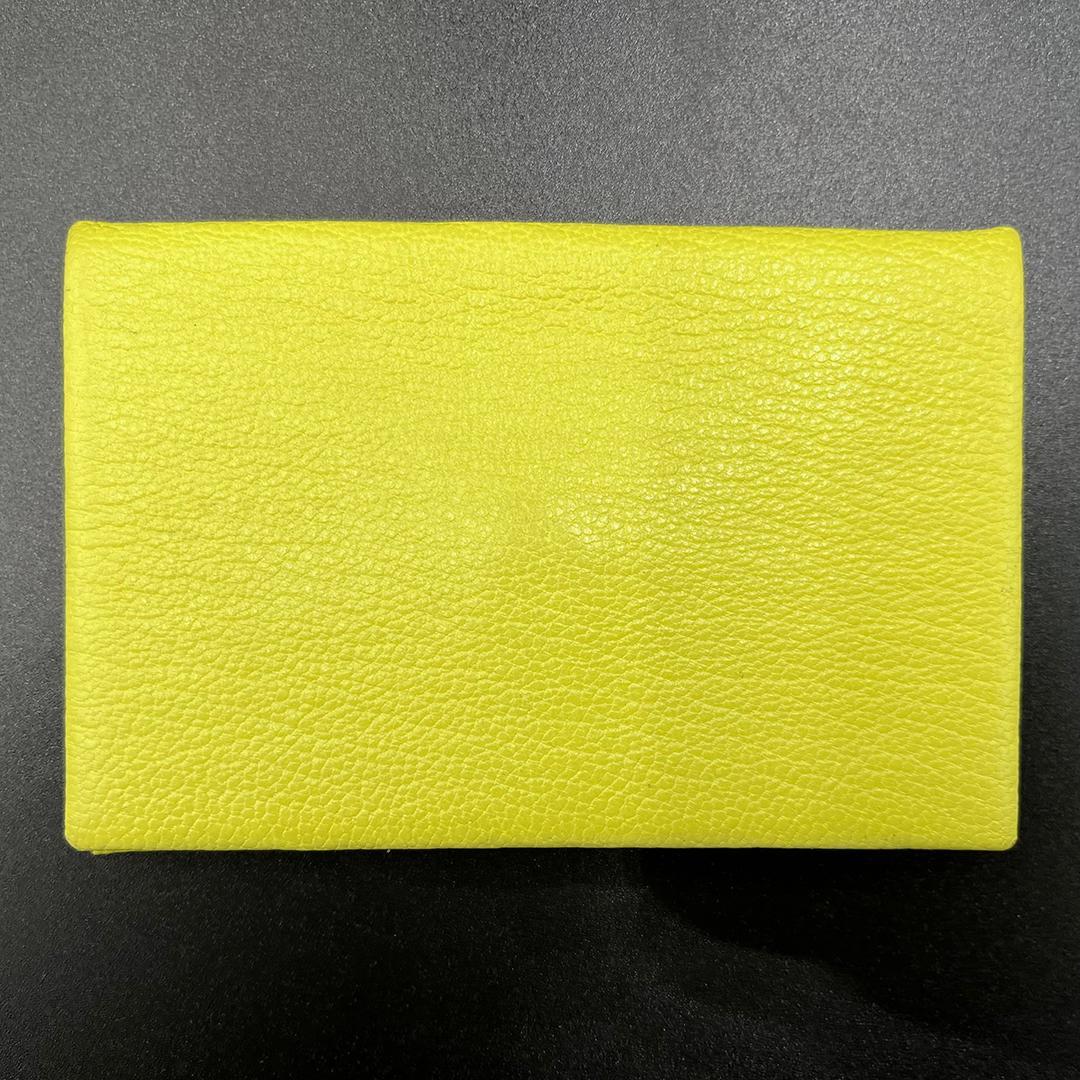 HERMES エルメス カルヴィ イエロー系 名刺入れ　カードケース フランス製