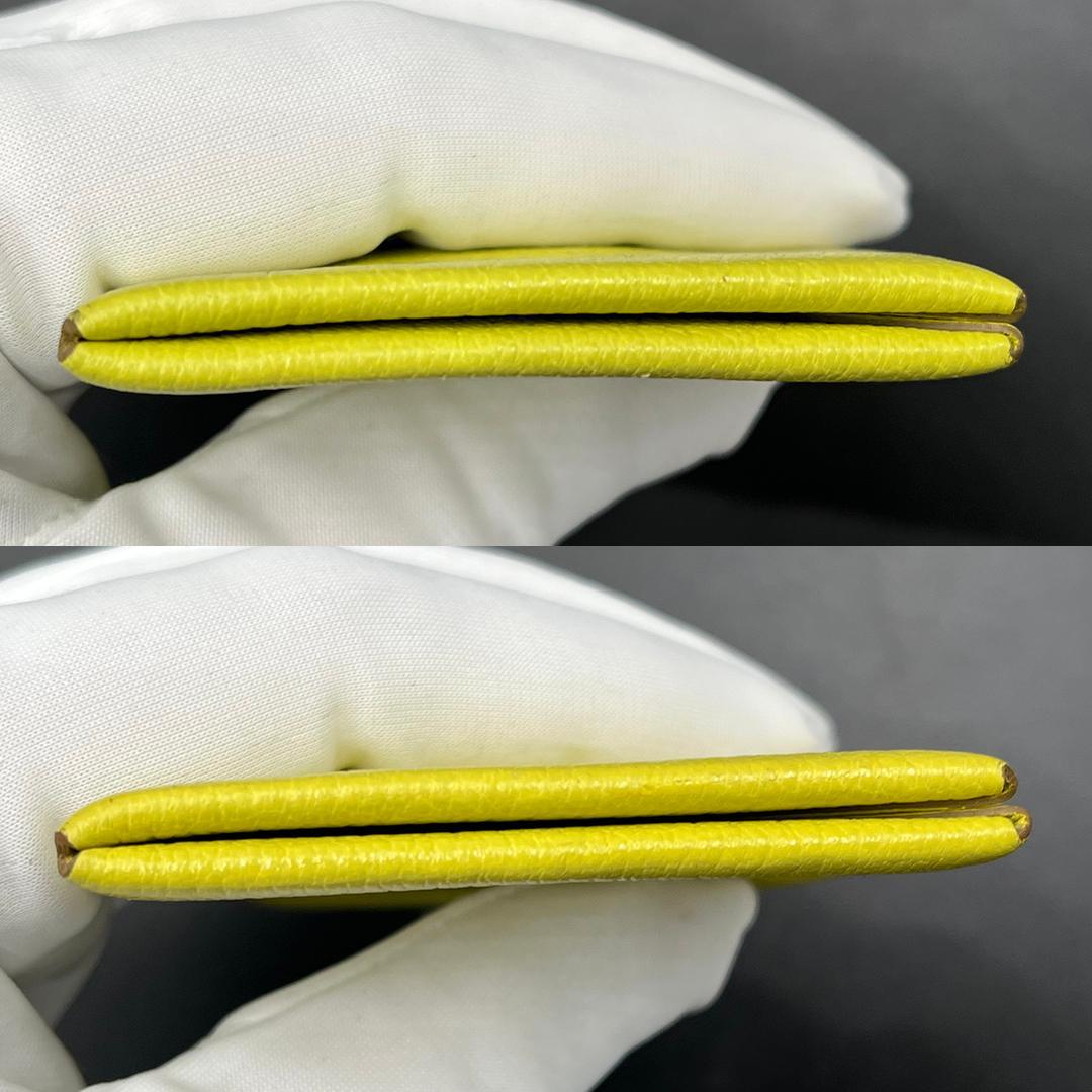 HERMES エルメス カルヴィ イエロー系 名刺入れ　カードケース フランス製