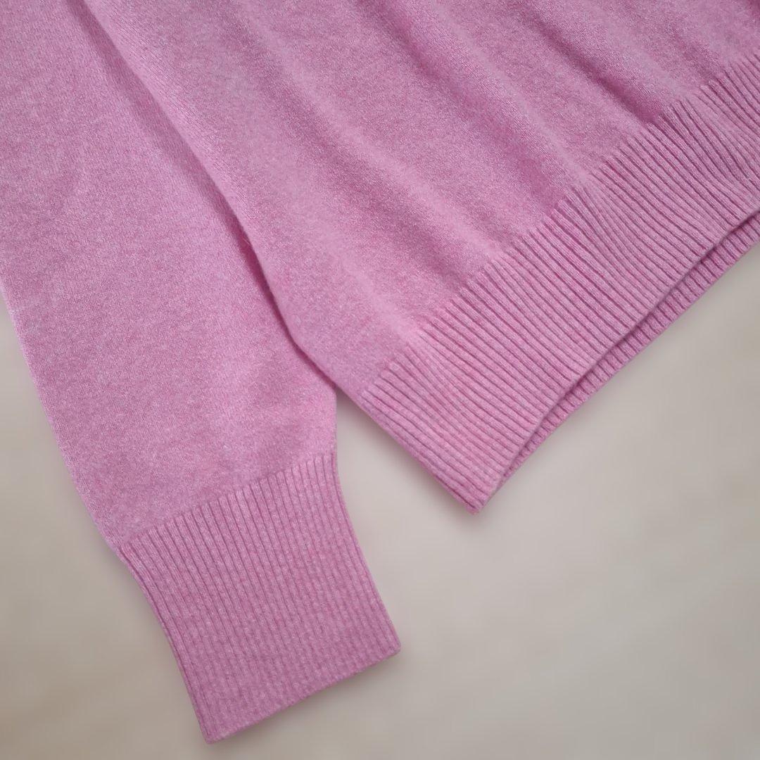 エブール　ゲージカシミア　クルーネックニット　プルオーバー38Mピンク