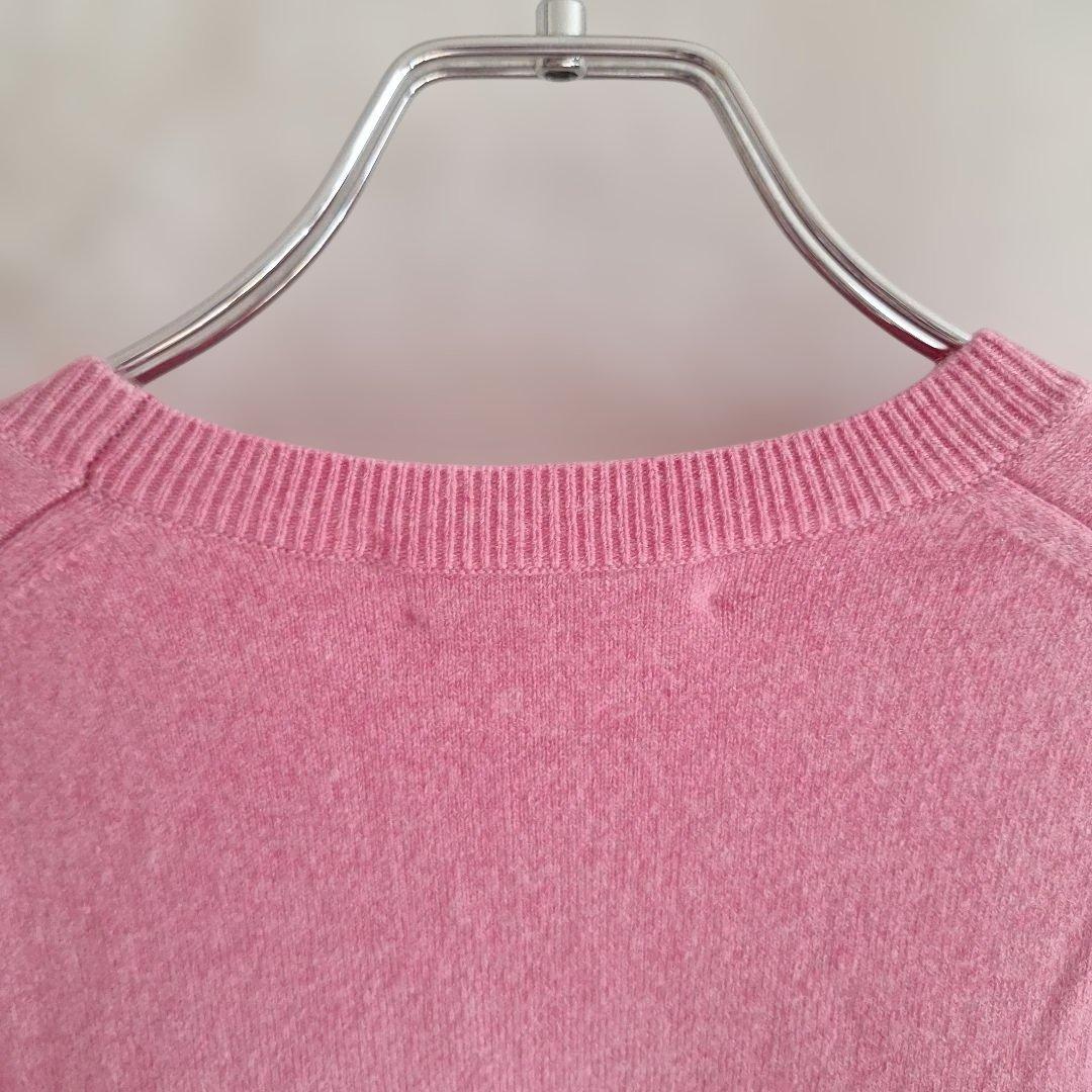エブール　ゲージカシミア　クルーネックニット　プルオーバー38Mピンク