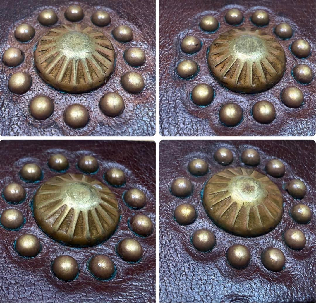 ⭐️美品⭐️HTC⭐️ネイティブ⭐️ブラススタッズ⭐️ダークブラウンレザー⭐️34インチ