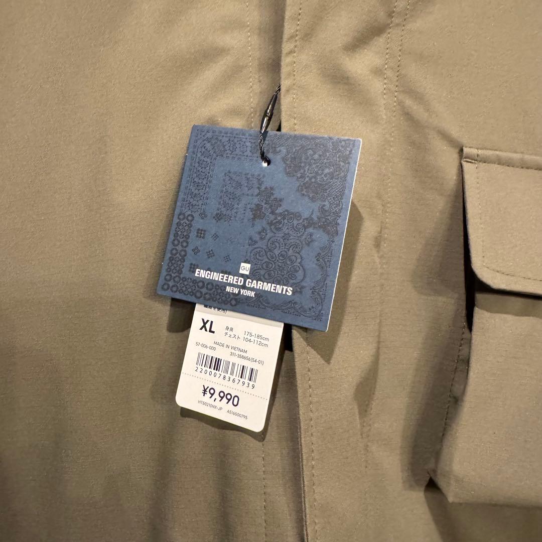 GU エンジニアドガーメンツ パデッドシェルパーカ オリーブ XL