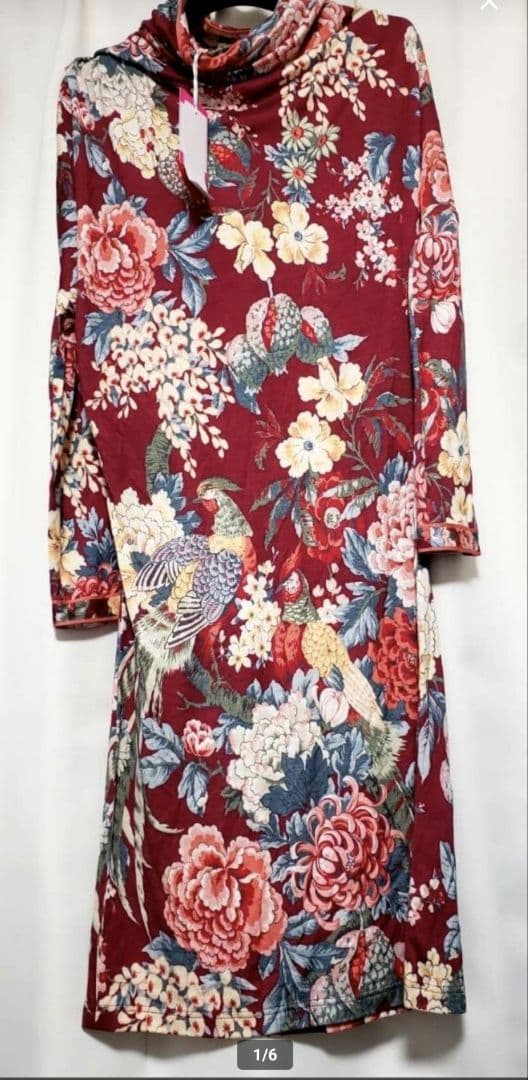 【未使用】レオナールパリ　インポート　税込33万円　ラグラン袖ワンピース　38