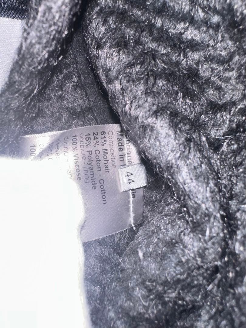 Dior Hommeディオールオム 09awモヘヤ混ラップブルゾン44◆ブラック