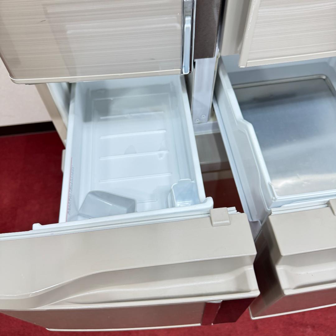 東京23区送料無料　美品三菱６ドア冷蔵庫435L　製氷機有2016年製　洗浄済み