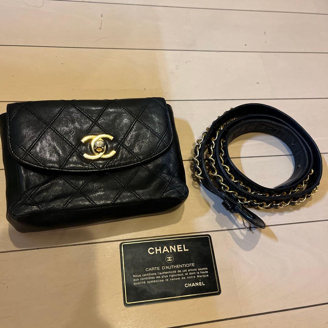 CHANEL ビコローレ　ウエストポーチ　マトラッセ　ヴィンテージ