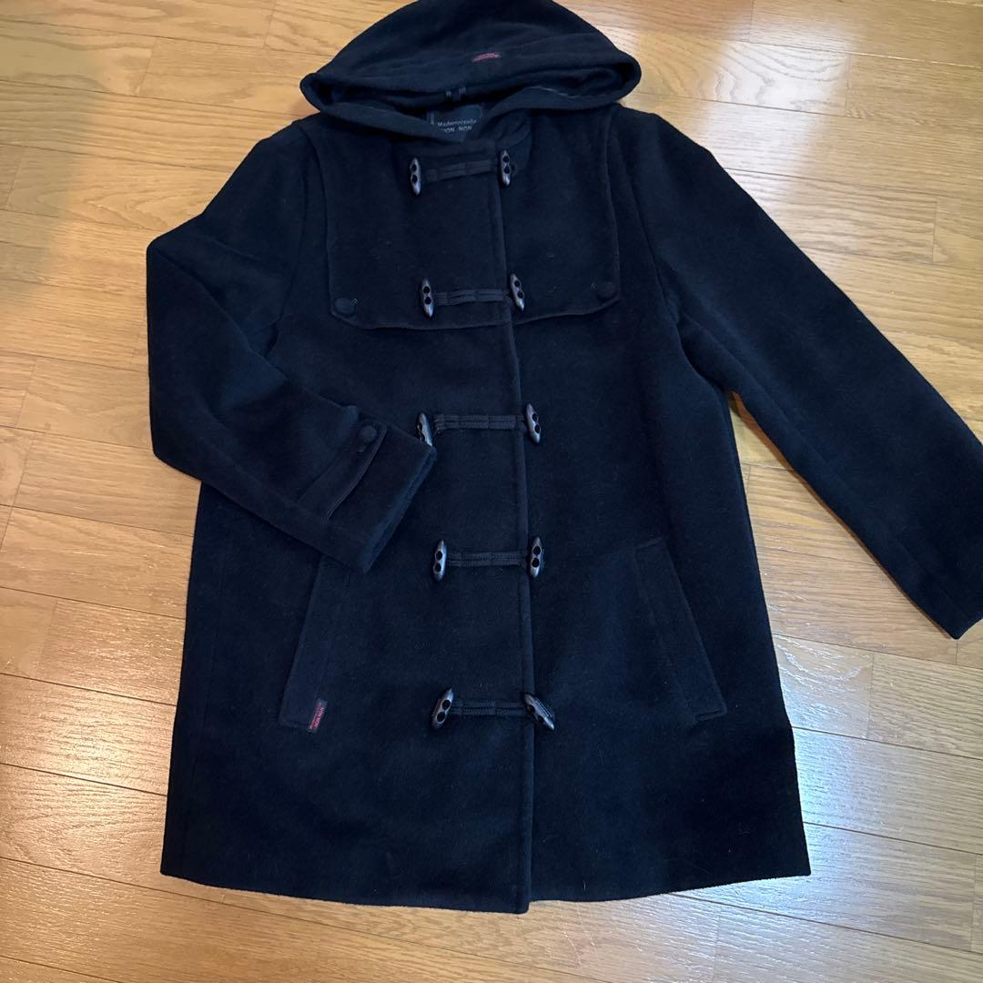 マドモアゼルノンノン　柔らかで軽いダッフルコート　ブラック　説明文お読みください