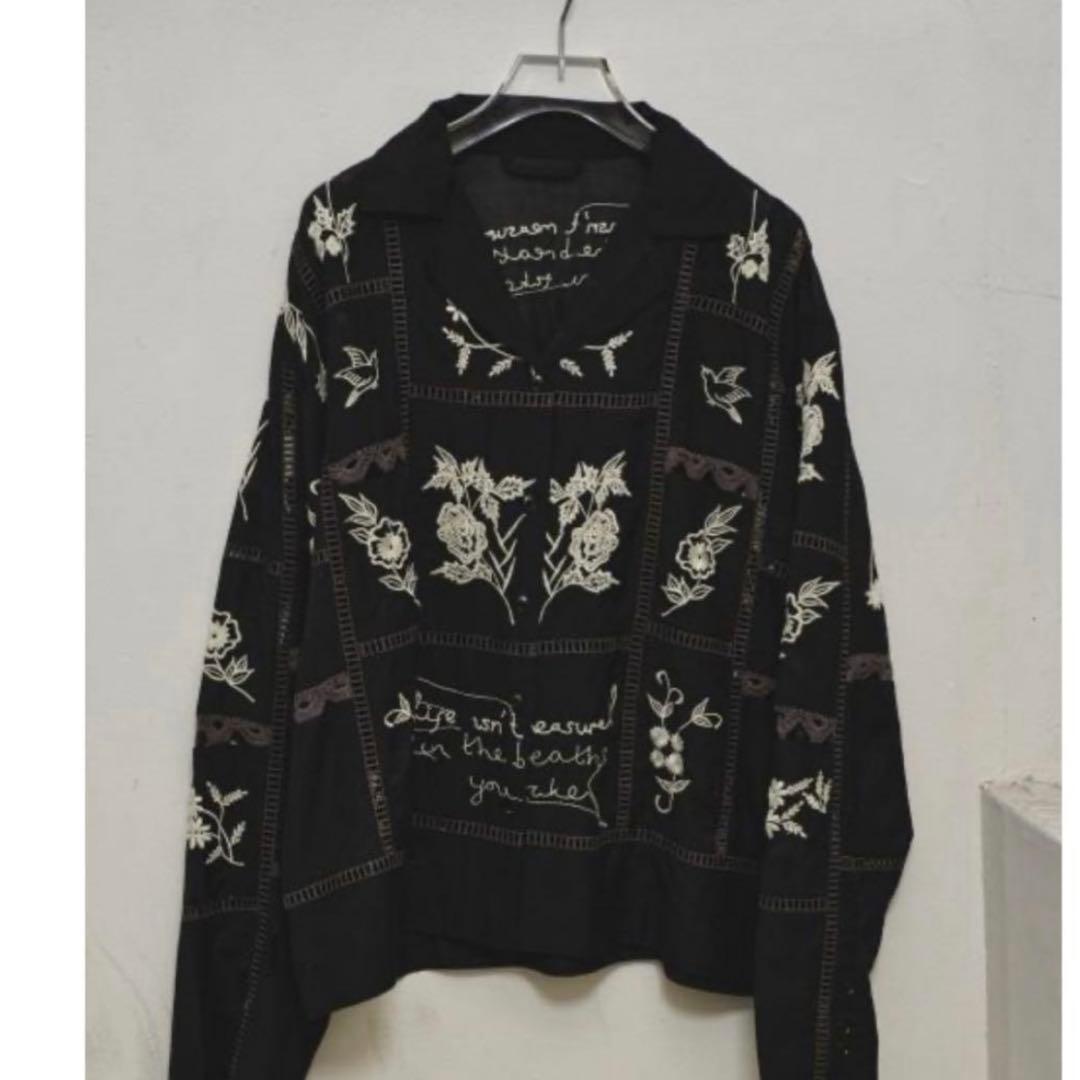美品Embroidery Patchwork Shirts