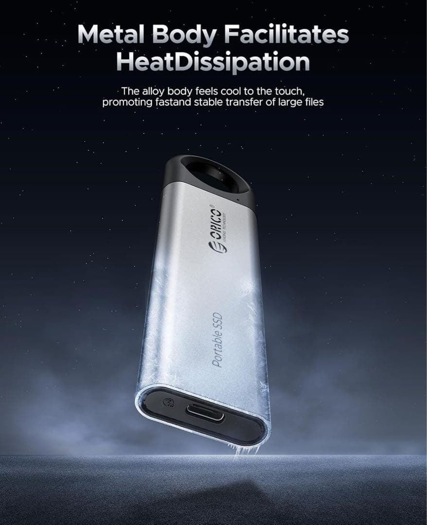 ORICO ポータブルSSD USB-C 5.2インチ2TB