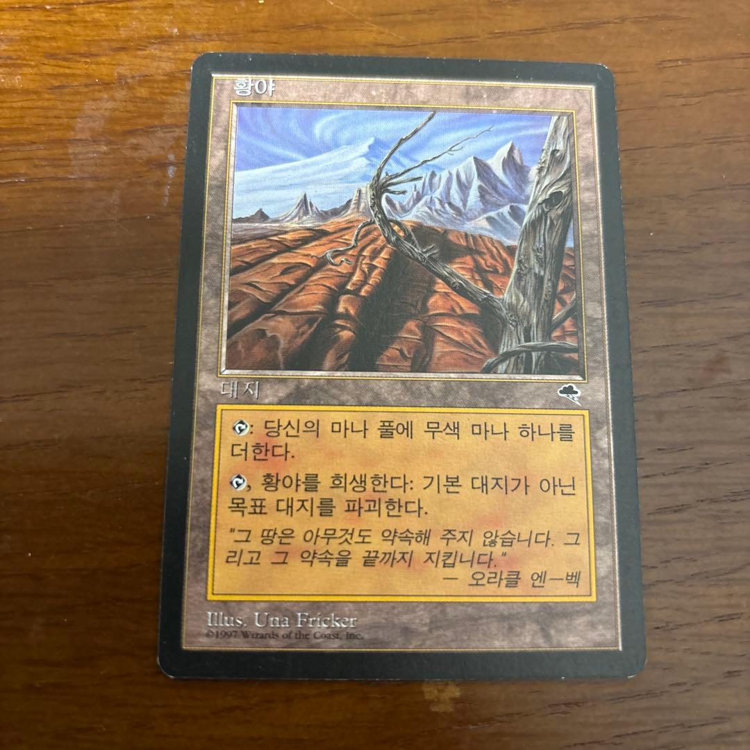 不毛の大地　韓国語1枚　ハングル　マジックザギャザリング　mtg