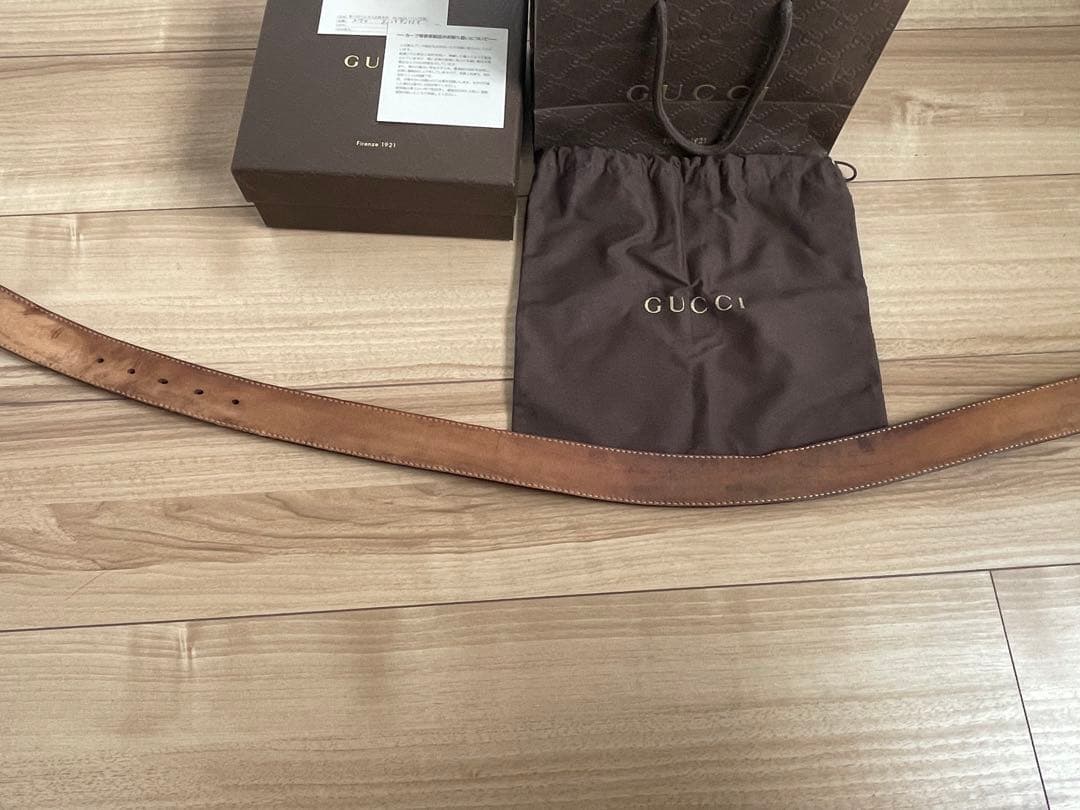 GUCCI ブラック ベルト ダブルGロゴ