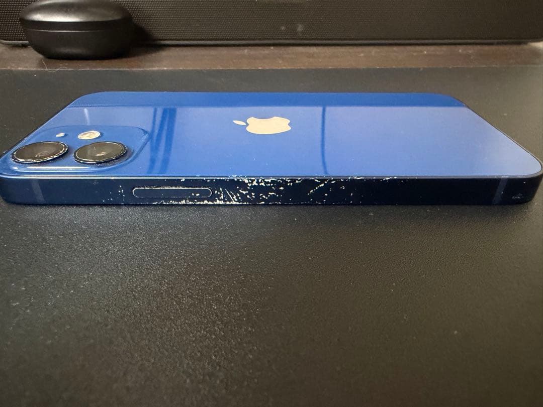 nonmgiPhone 12 mini ブルー／イヤホン変換アダプター付き