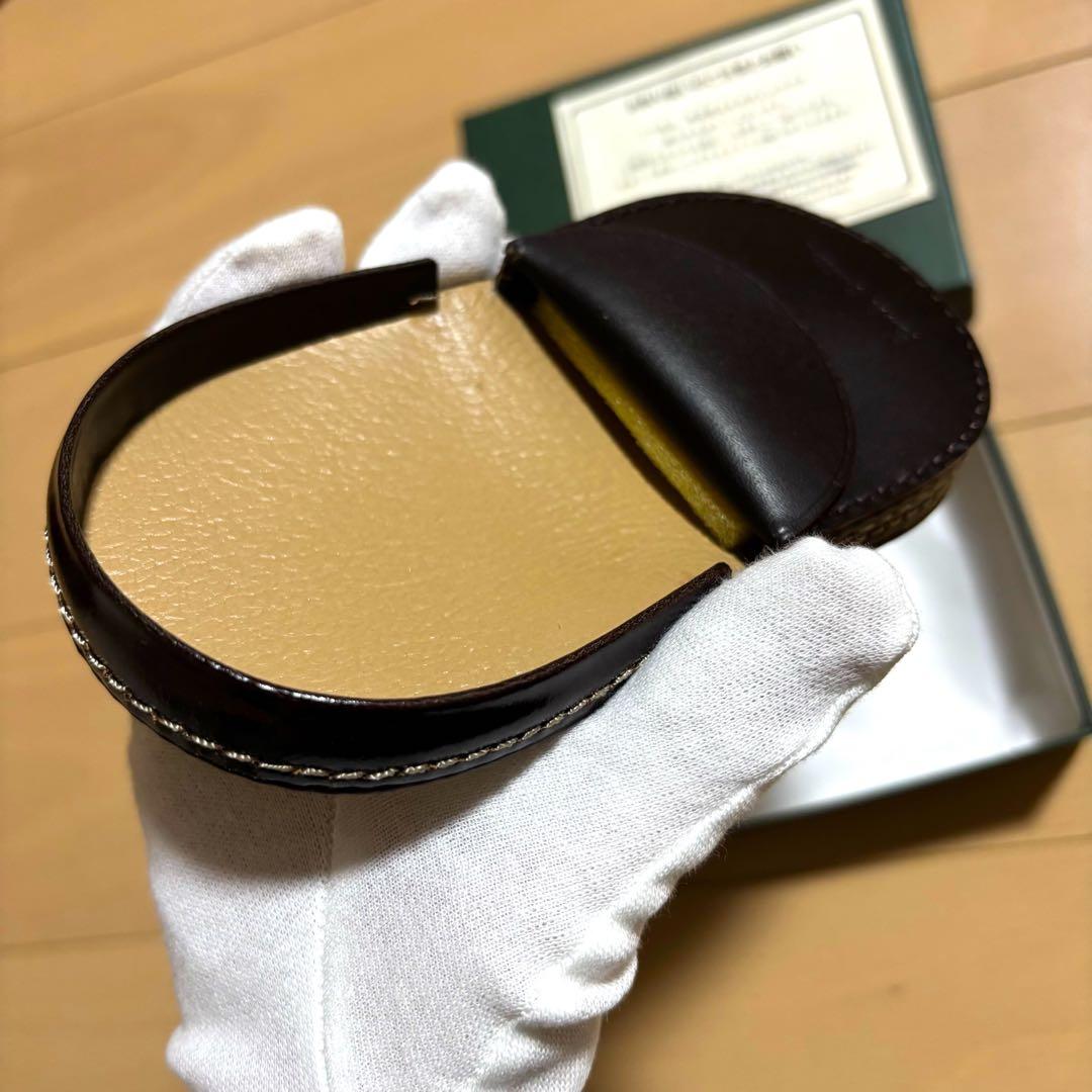 Paul Smith コードバン　馬蹄型　ケース　ダークブラウン　新品
