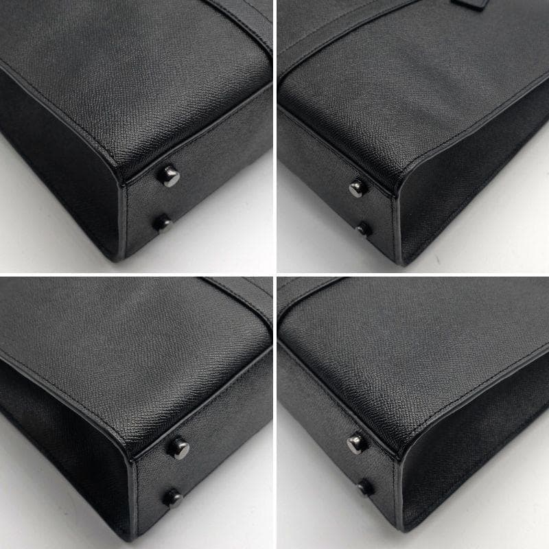 現行/極美品 コーチ ビジネスバッグ 2way 自立 A4可 ブラック レザー