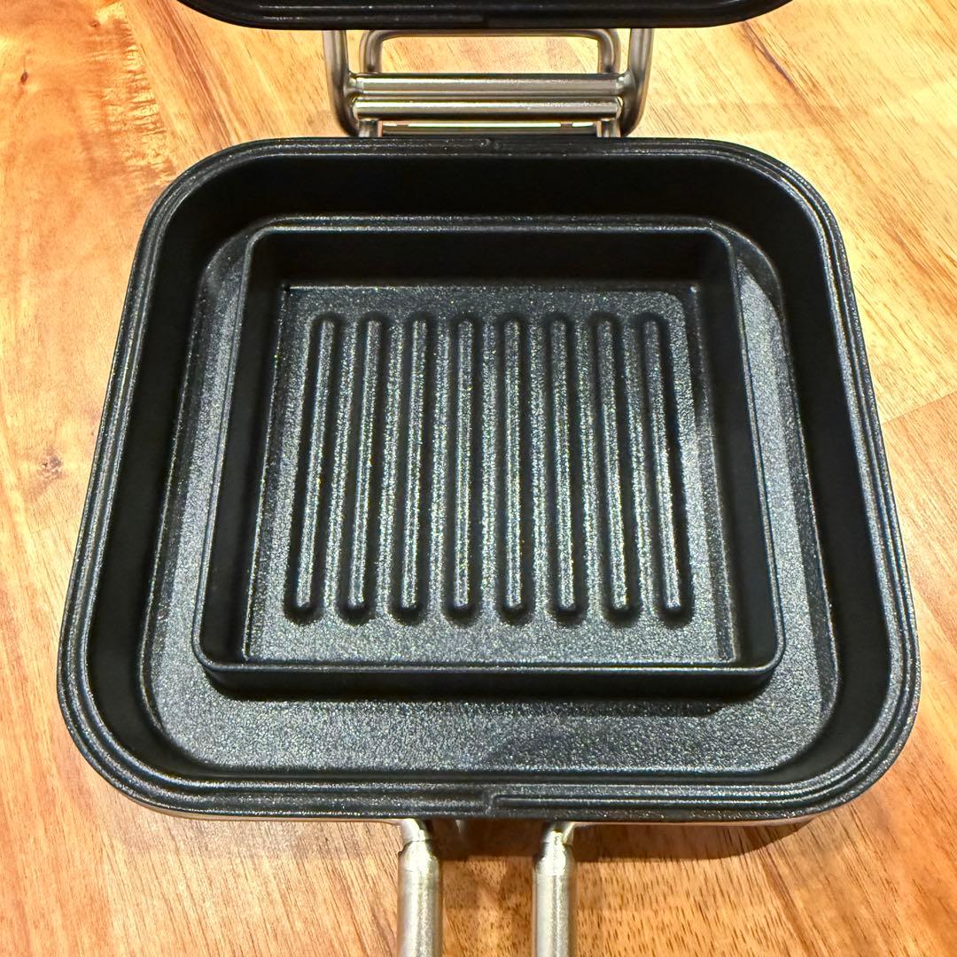 美品【家事問屋】ホットパン／ホットサンドメーカー／レシピブック付き★燕三条製