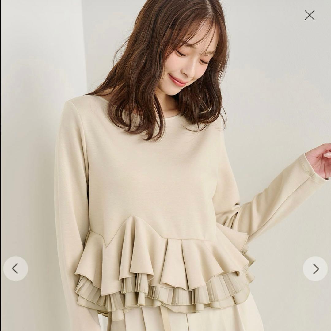 【未着用】COCO DEAL ランダムフリルペプラムトップス