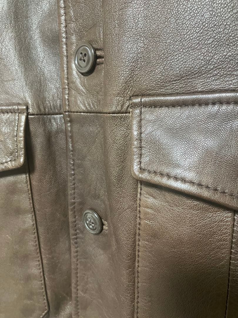 Eddie Bauer エディーバウアーラムレザー ジャケット茶