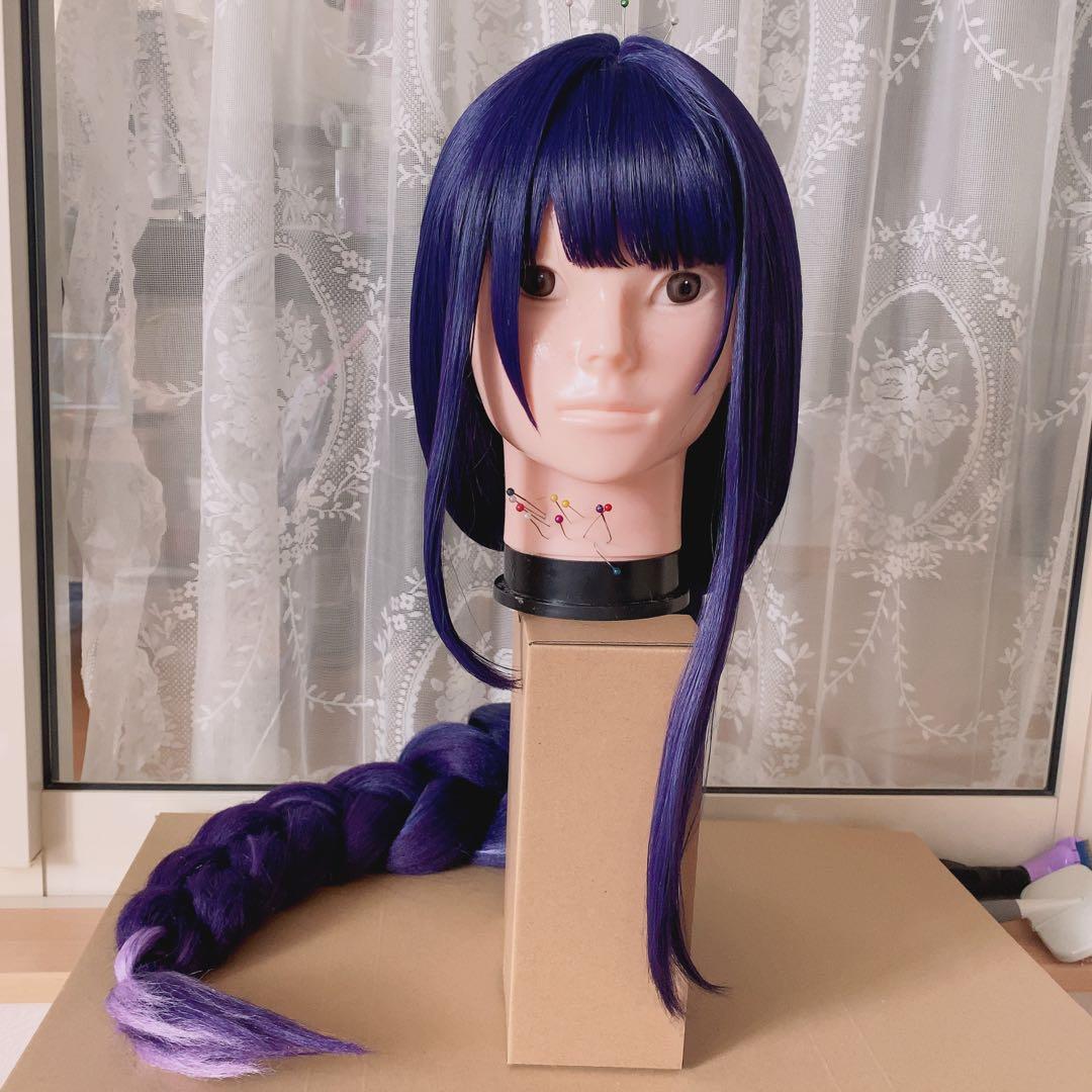 原神　雷電将軍　完成ウィッグ　コスプレ