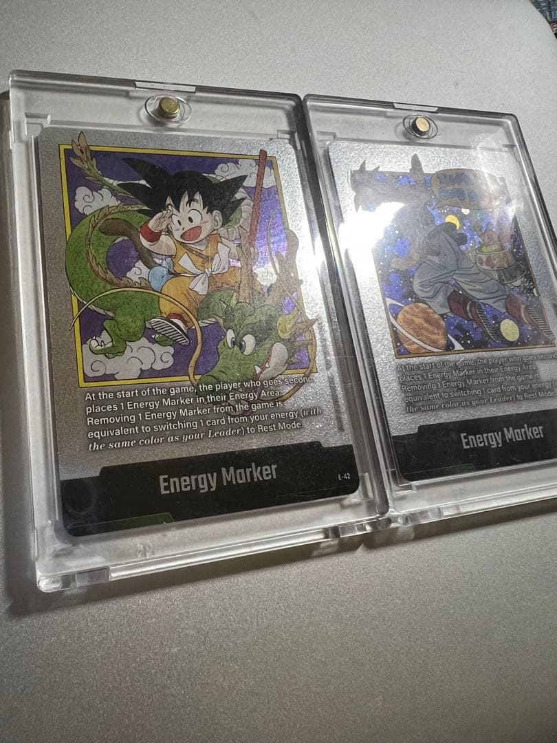 ドラゴンボールカード　エナジーマーカー　E-42 銀シルバー英語　孫悟空E-90