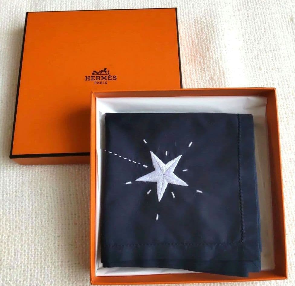 エルメス　ハンカチーフ　ハンカチ　星　コンステラシオン