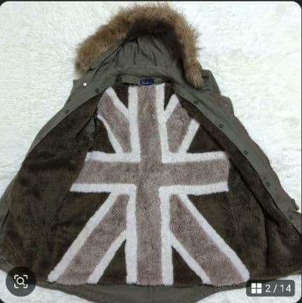 FREDPERRY モッズコート ボア フィッシュテール　月桂冠 ライナー M