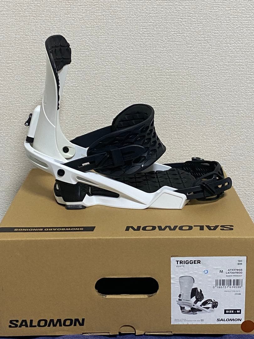 【未使用】SALOMON TRIGGER ビンディング M ホワイト/ブラック