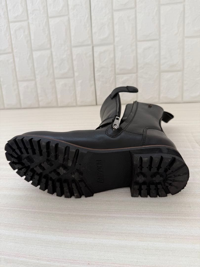 デイトナ エンジニアブーツ 24cm ブラック サイドジップ 美品 牛革