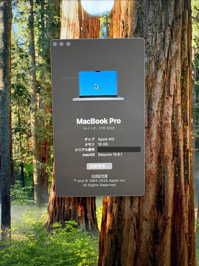 MacBook本体 MacBook Pro M3 / RAM16GB / SSD1TB