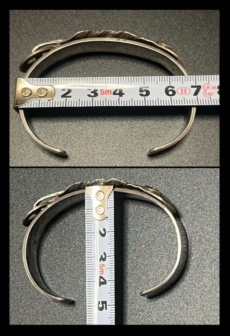 ゴローズ goro's K18メタル特大フェザーブレスOLDバングル