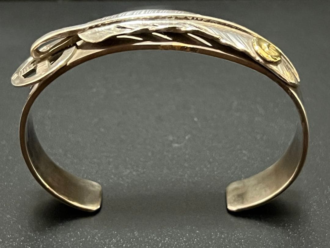 ゴローズ goro's K18メタル特大フェザーブレスOLDバングル