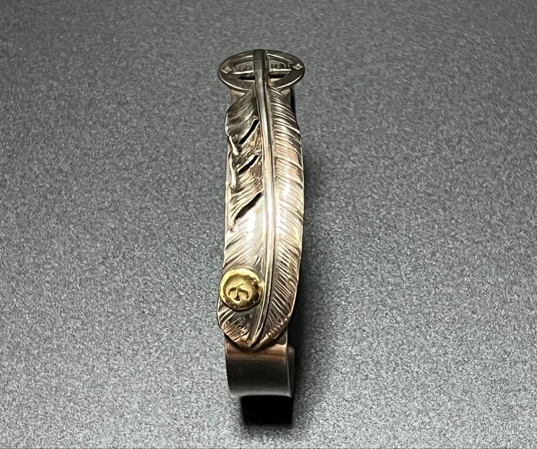 ゴローズ goro's K18メタル特大フェザーブレスOLDバングル