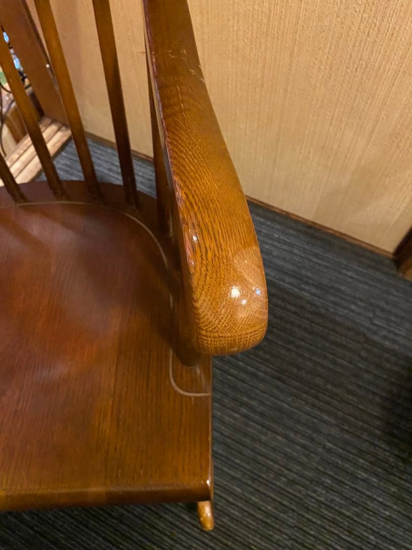 ヴィンテージ レトロ　ロッキングチェア　キツツキマーク　飛騨　アンティーク