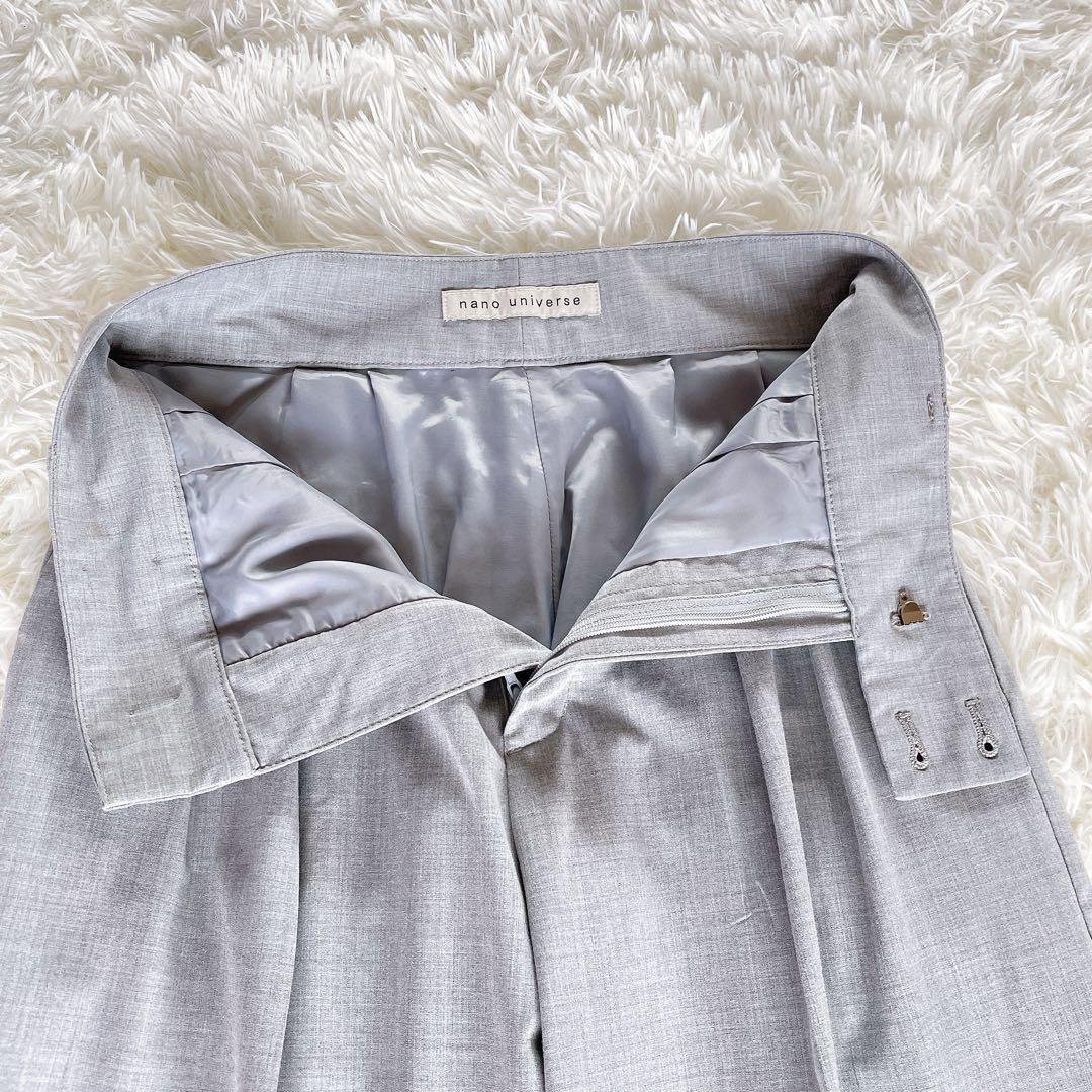 美品✨【ナノユニバース】金ボタンダブルジャケットパンツ セットアップ グレーM