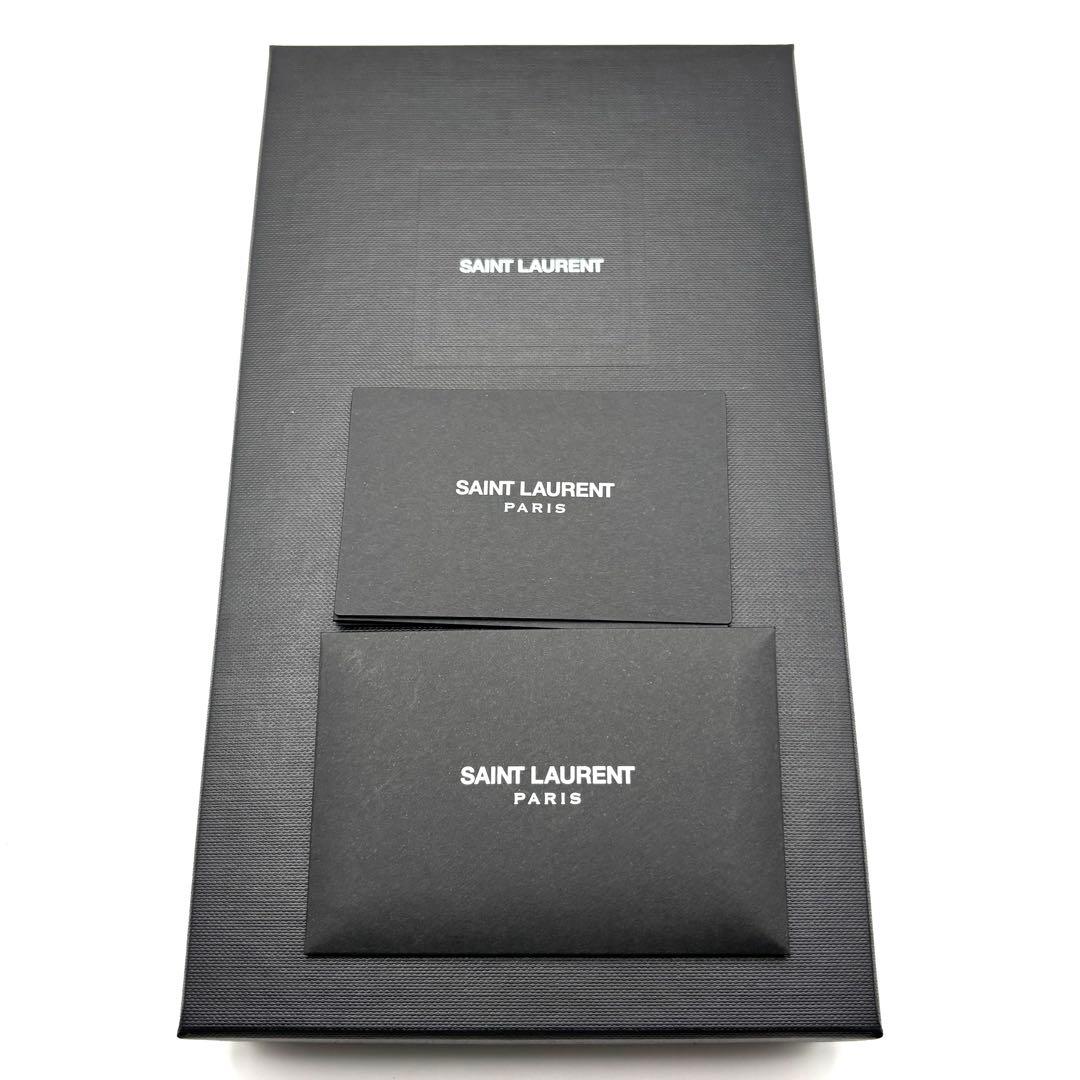 サンローラン 長財布 ラウンドファスナー カサンドラ YSL ロゴ ブラック