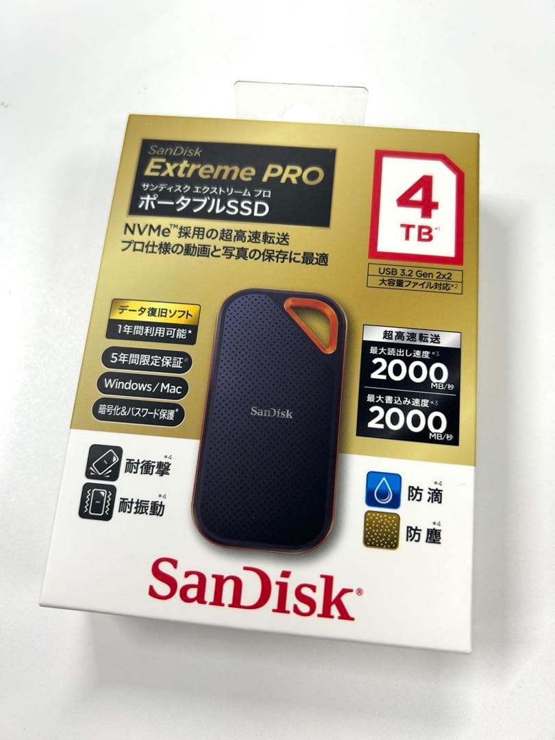 【未開封】SanDisk Extreme PRO ポータブルSSD 4TB