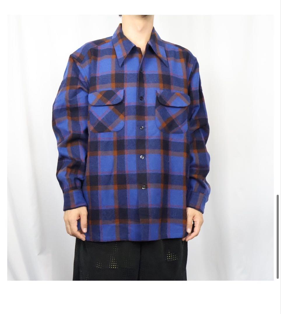 70's PENDLETON USA製 ウールオープンカラーシャツ XL