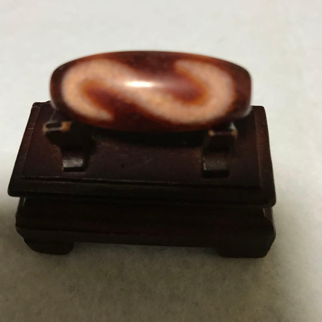 T*E様 超激レア珍品‼︎ 朱砂老礦石　金銭鈎天珠　三カ所　マニア向け