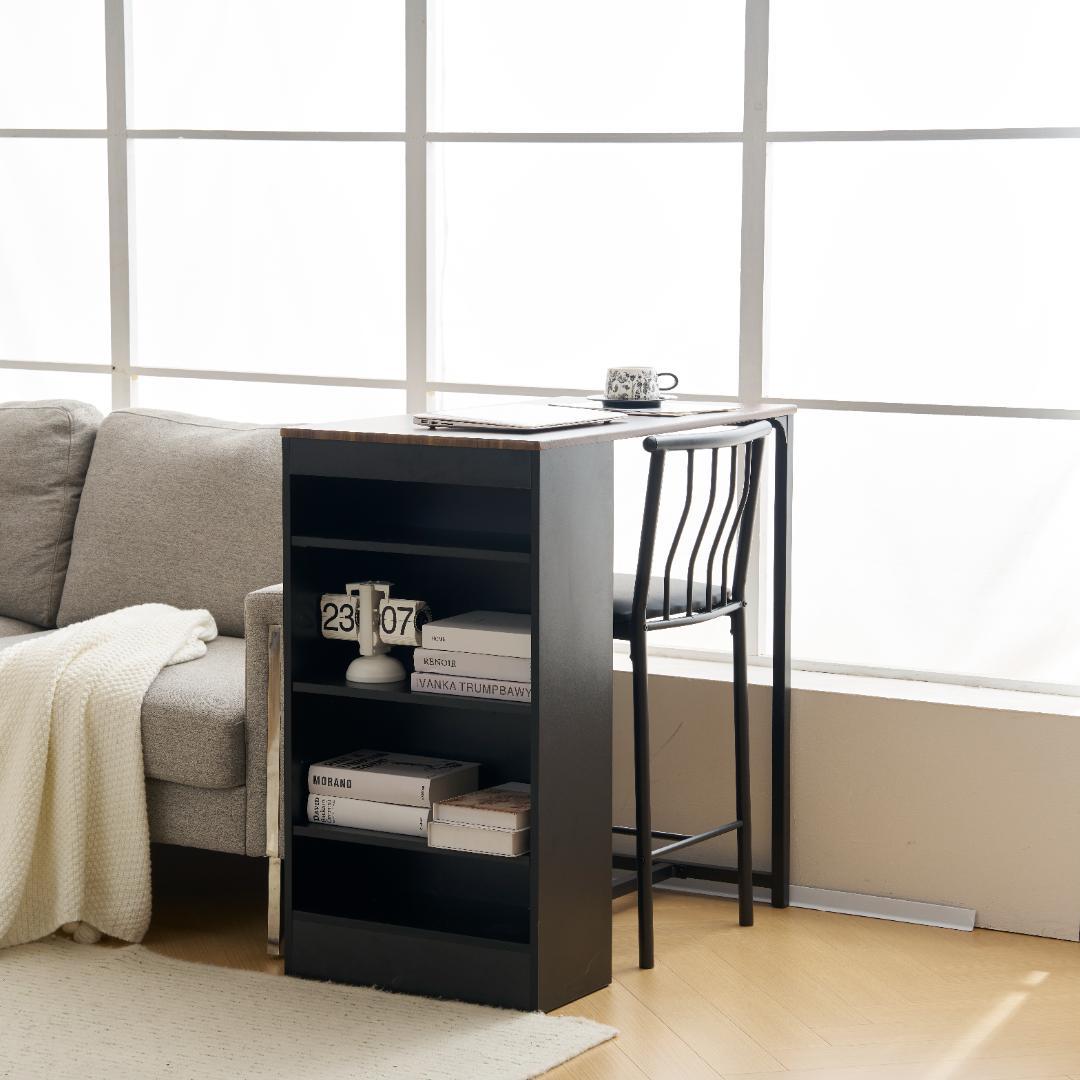 数量限定セール！収納機能付きカウンターテーブル バーテーブル　2COLOR