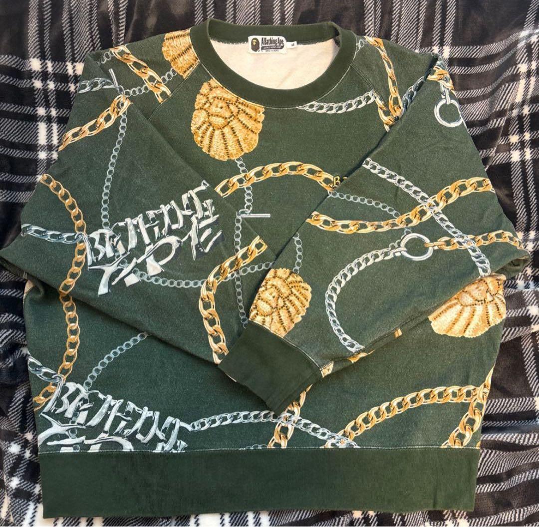 A Bathing Ape チェーン柄スウェットXL