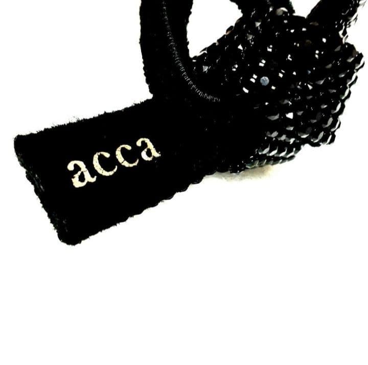 新品⭐acca 豪華 スワロフスキー☆6連 オードリードレスポニー ヘアゴム 黑