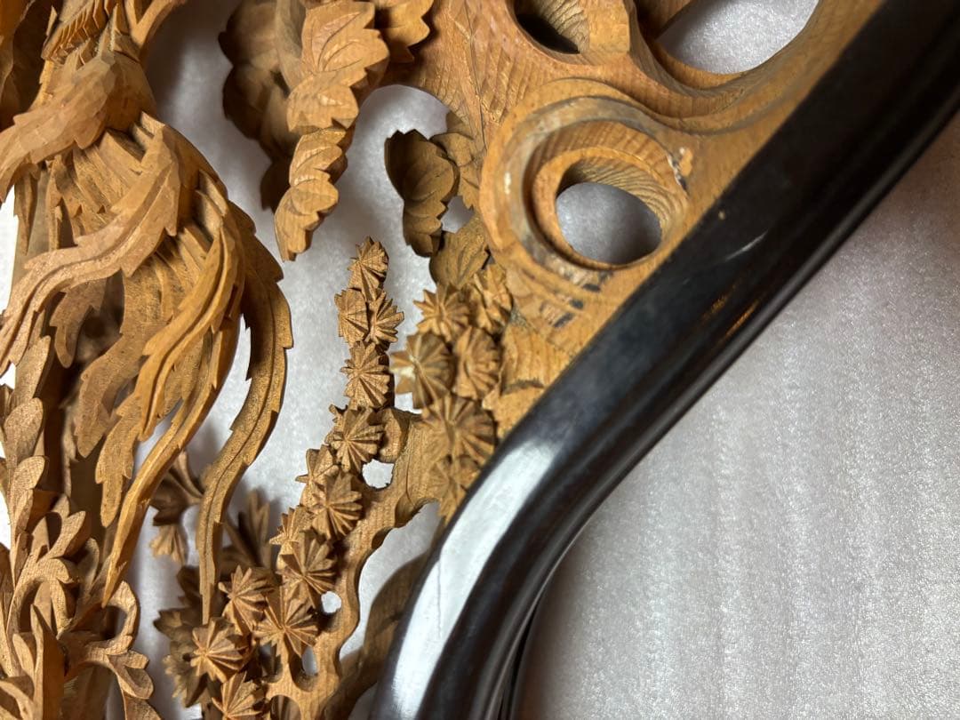 仏壇　欄間　　らんま　寺院仏具　木製　彫刻