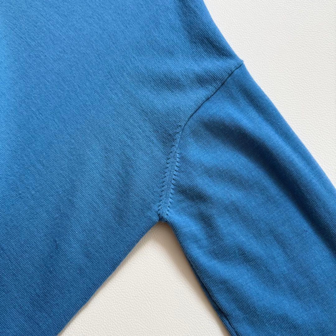 エンフォルド　ニット　ワイドシルエット　スリット　ゆったり　ライトブルー　38