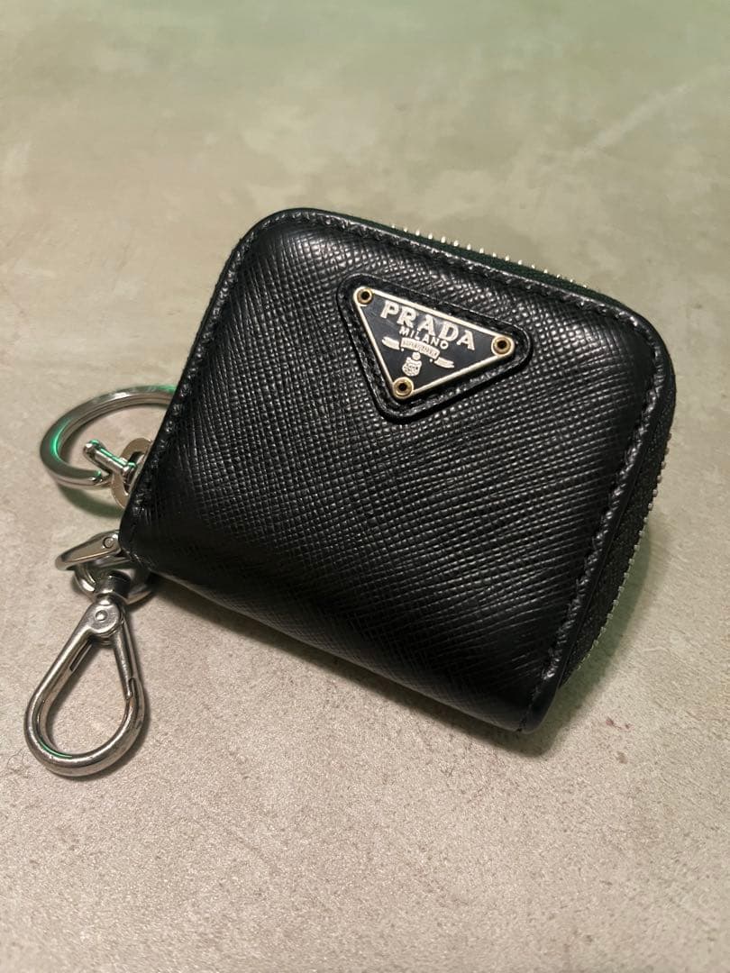 プラダ 小銭入れ ケース ブラック 黒 レザー PRADA 財布 メンズ