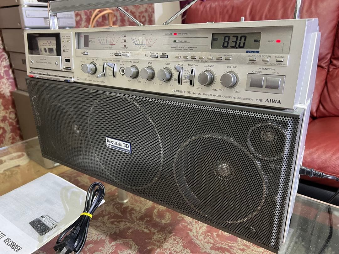 内臓BT取り付け可能昭和 レトロAIWAアイワCS-J88ラジカセ希少美品動作品